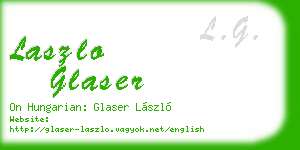 laszlo glaser business card