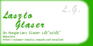 laszlo glaser business card